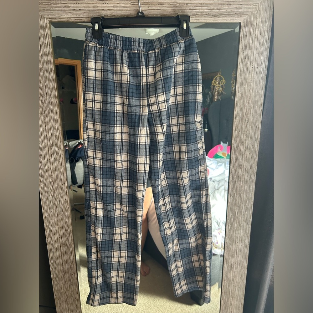 Target Plaid Pajama Pants - Blue and Cream